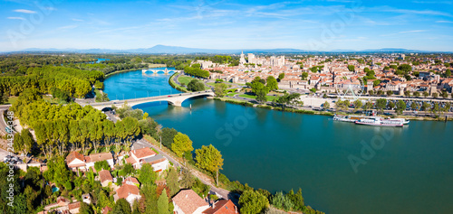 Avignon city aerial view, France photo