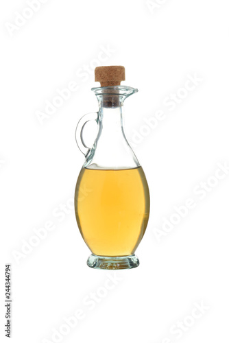 isolated vintage bottle of apple cider vinegar
