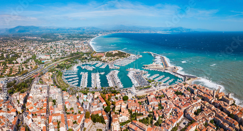 Antibes aerial panoramic view  France