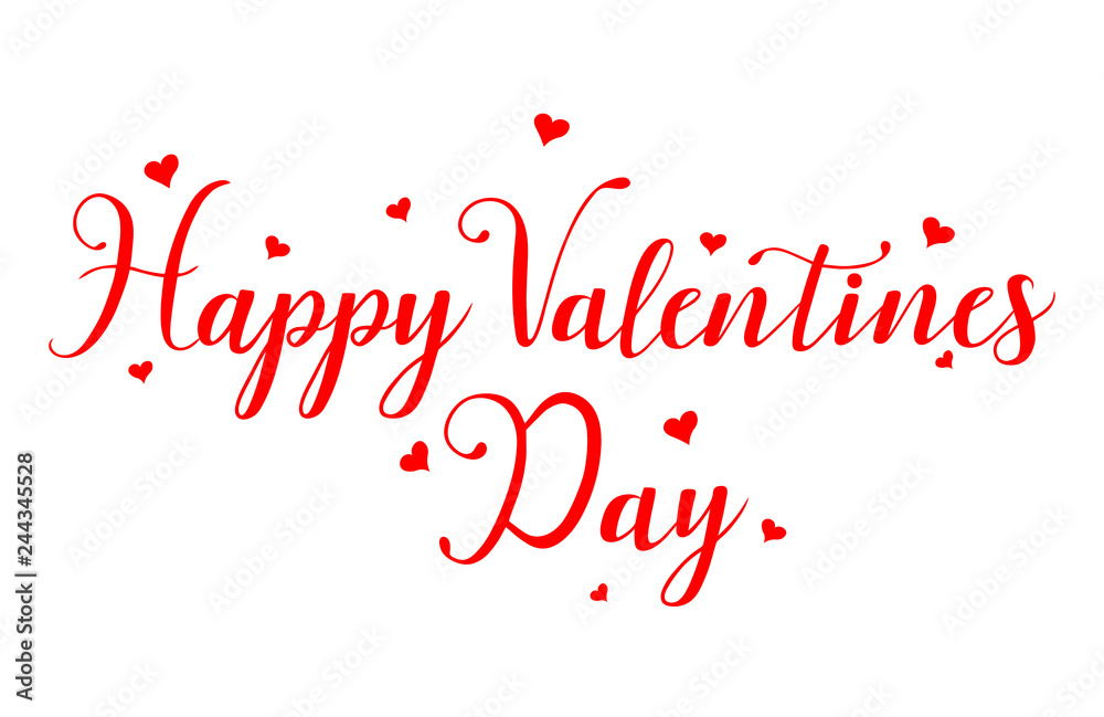 Happy Valentines Day romantic greeting card illustration