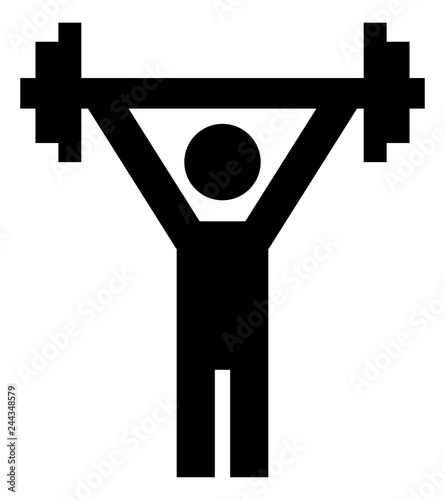 Weight Lifter Strongman Vector Icon