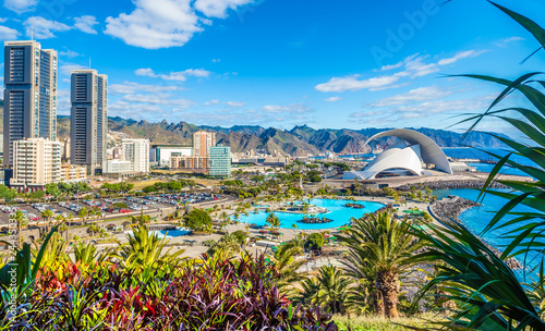Landscape with Santa Cruz, capital of Tenerife, Canary island, Spain photo