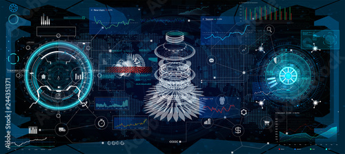 HUD UI for elements for app. Abstract virtual graphic touch user interface. Hud,Ui,Gui Futuristic user interface and elements web design. Vector set
