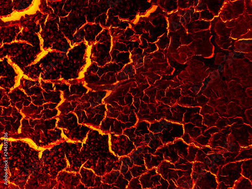 Lava crack ground mud textured