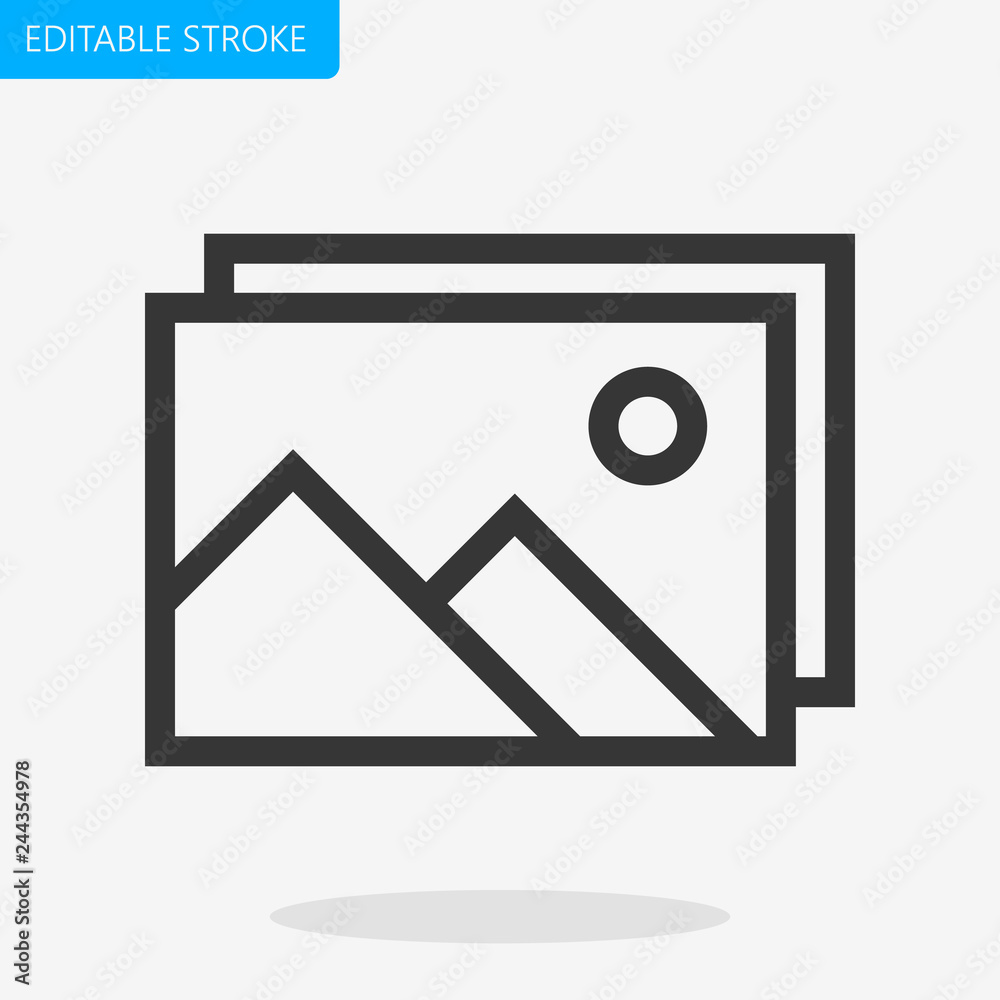 Album Photo Picture Icon Editable Stroke. Pixel Perfect. - Vector Album Photo Picture Icon Editable Stroke. Pixel Perfect. - Vector
