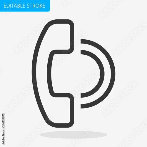 Call Icon Editable Stroke. Pixel Perfect Vector Icon