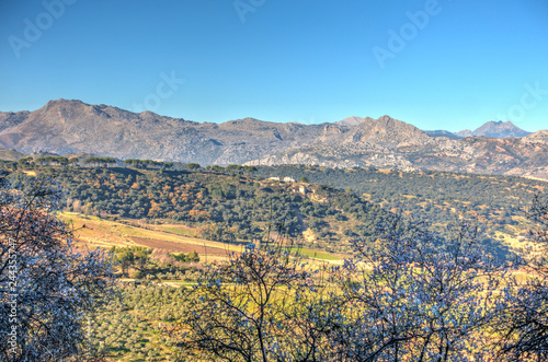 Andalusian countryside, panorama from Ronda, Spain