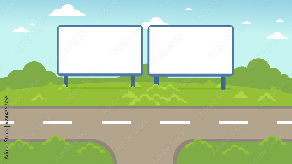 Fototapeta premium Billboard on the road