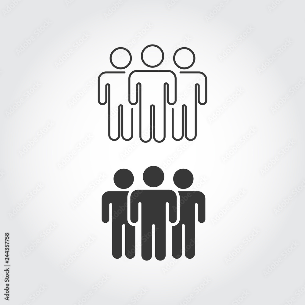 People Icon work group Team Vector People Icon work group Team Vector