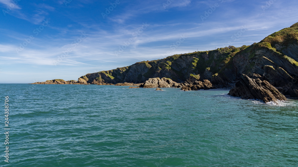 The Bristol Channel coast near Hele Bay, North Devon, England, UK