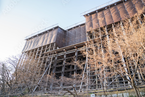 In process, restore / repair / renovate Kiyomizu-dera temple building.