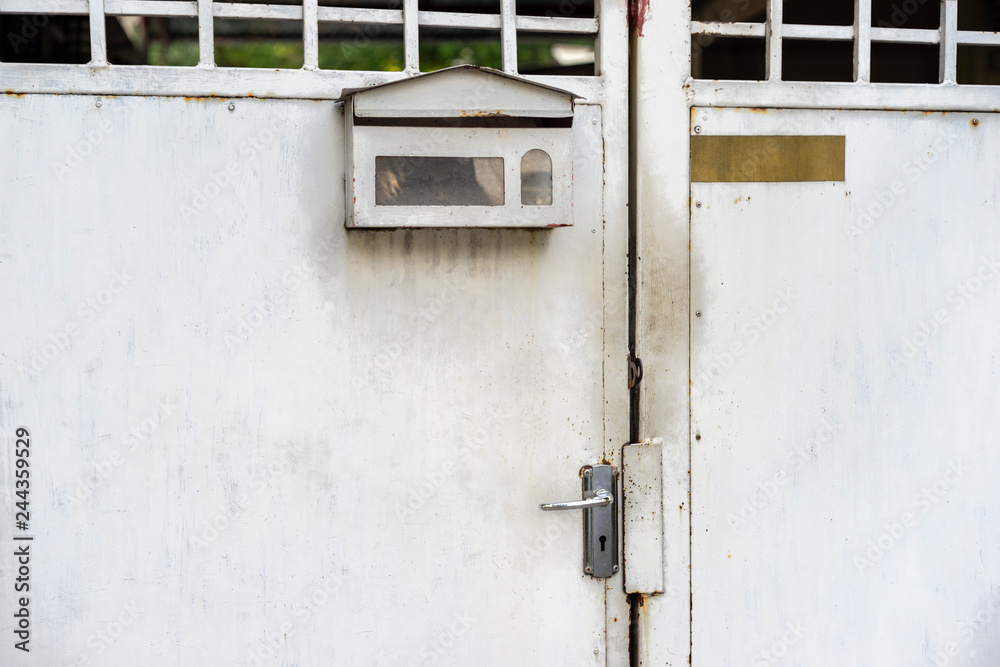Stainless steel door handle and background photo Stainless steel door handle and background photo