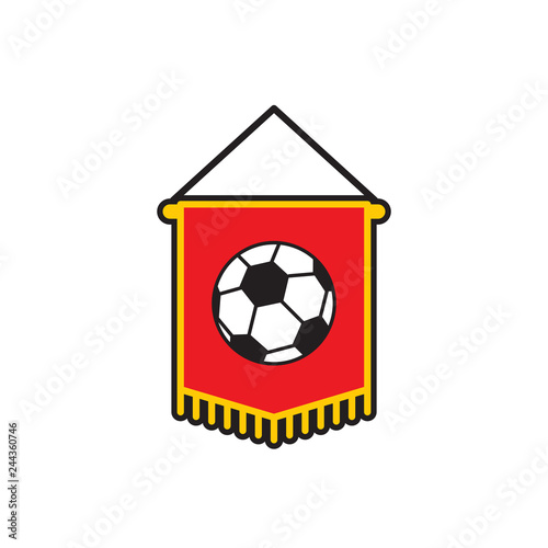 Soccer Flag icon on white background for graphic and web design, Modern simple vector sign. Internet concept. Trendy symbol for website design web button or mobile app