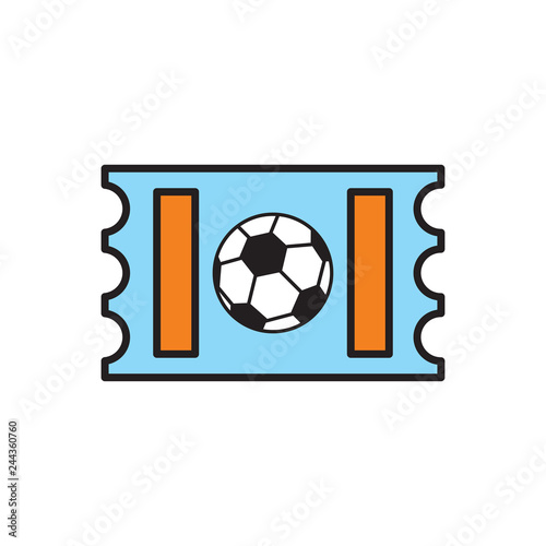 Soccer ticket icon on white background for graphic and web design, Modern simple vector sign. Internet concept. Trendy symbol for website design web button or mobile app