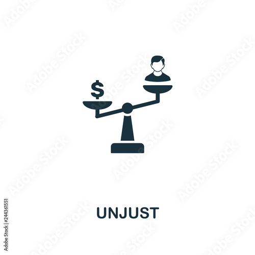 Unjust icon. Premium style design from corruption icon collection. Pixel perfect Unjust icon for web design, apps, software, print usage