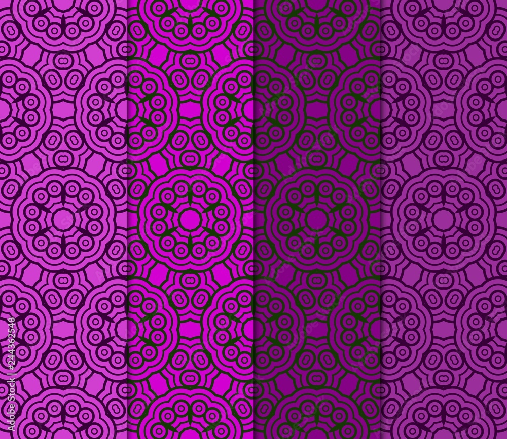 Set of Art Deco Pattern Of Geometric Elements. Seamless Pattern. Vector Illustration. Purple color Set of Art Deco Pattern Of Geometric Elements. Seamless Pattern. Vector Illustration. Purple color
