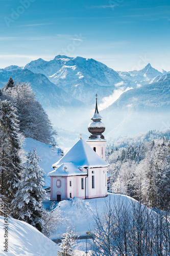 Church of Maria Gern in winter, Berchtesgadener Land, Bavaria, Germany © JFL Photography