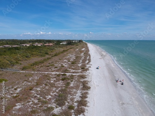 Aerial view of Sanibel island in Florida, USA 