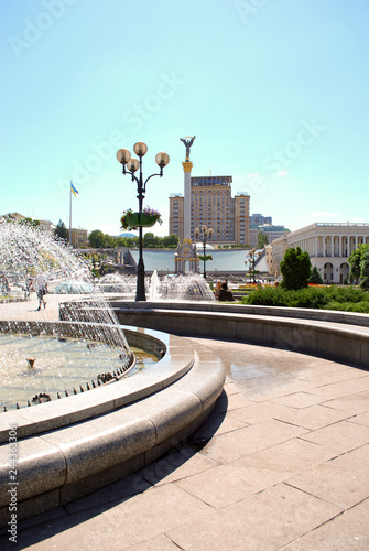 Independence Square (Maidan Nezalezhnosti) in Kiev, Ukraine
