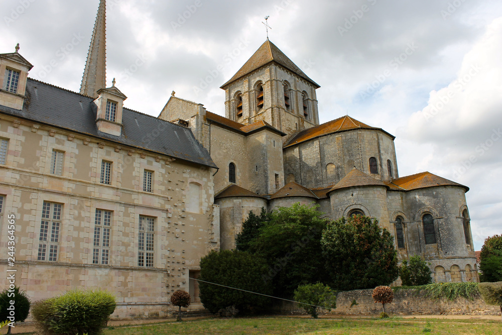 Saint-Savin, France. The Abbey of Saint-Savin-sur-Gartempe, a Roman Catholic church in Poitou, World Heritage Site since 1983