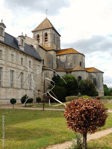 Saint-Savin, France. The Abbey of Saint-Savin-sur-Gartempe, a Roman Catholic church in Poitou, World Heritage Site since 1983 photo