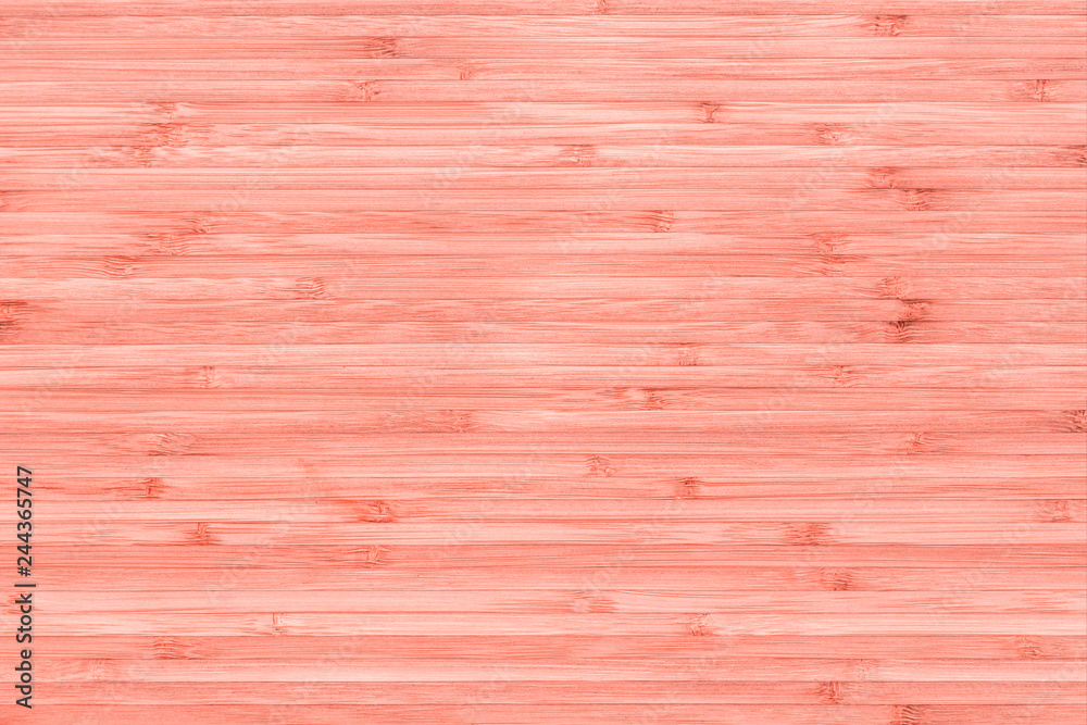 Fototapeta Starego grunge żywy koral, menchia kolor textured drewnianego tło, horyzontalne deski