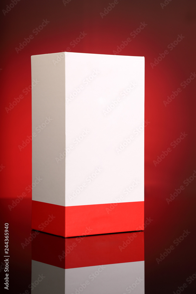 Blank Red White Packaging Box for Mockups Blank Red White Packaging Box for Mockups