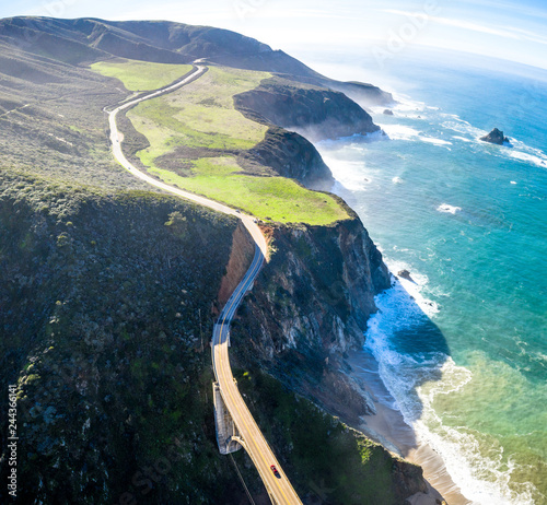 Fototapeta Naklejka Na Ścianę i Meble -  Luftbild State Route 1 California Freeway