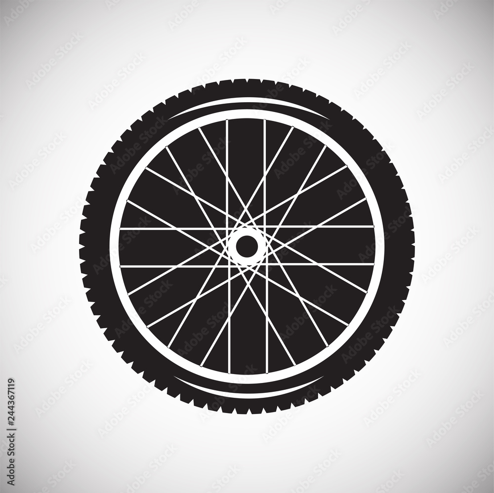 Wheel icon on white background for graphic and web design, Modern simple vector sign. Internet concept. Trendy symbol for website design web button or mobile app