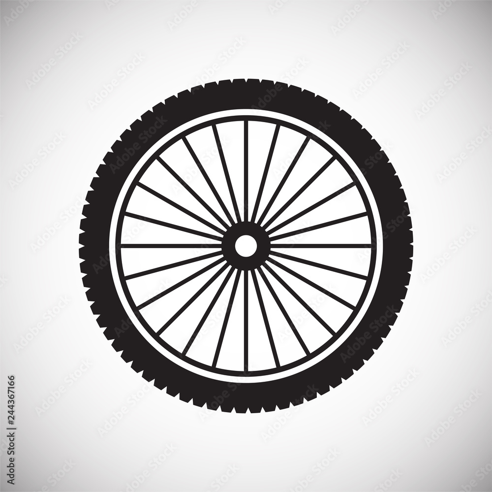 Wheel icon on white background for graphic and web design, Modern simple vector sign. Internet concept. Trendy symbol for website design web button or mobile app