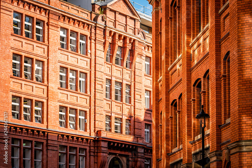 Billede på lærred London, UK Neighborhood district of Westminster street and old vintage historic