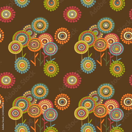Background with oriental flowers