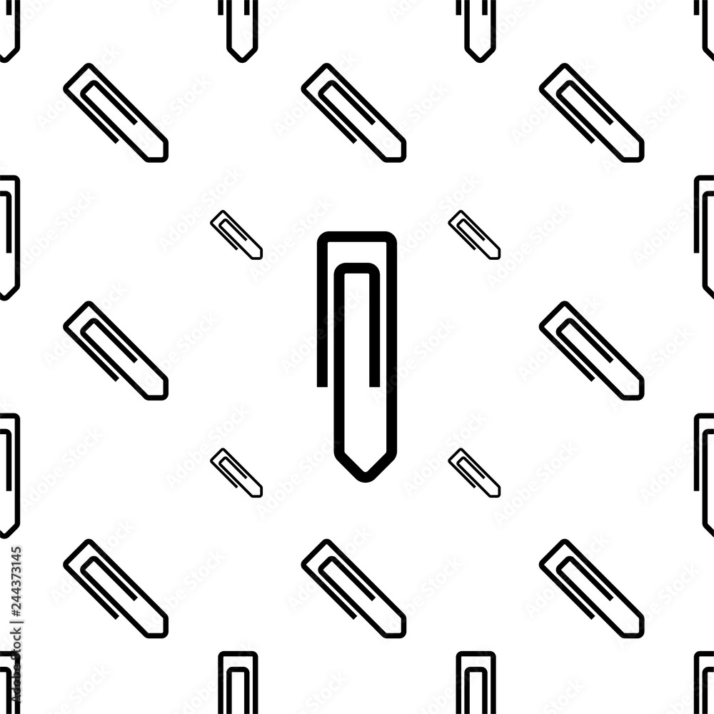 Paper Clip Icon Seamless Pattern Paper Clip Icon Seamless Pattern
