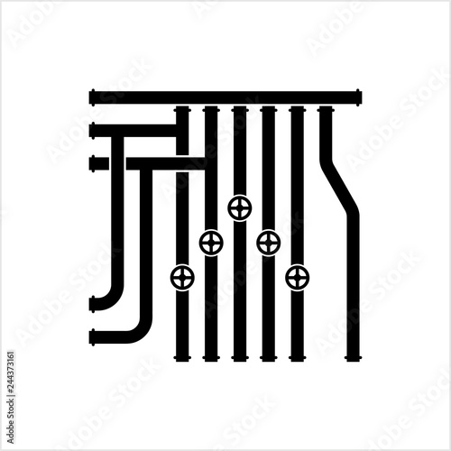 Pipe Icon, Pipe Fitting Icon, Water, Gas, Oil Pipeline, Plumbing Work