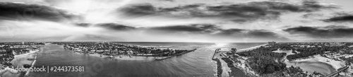 Panoramic aerial view of Jupiter from Dubois Park, Florida photo