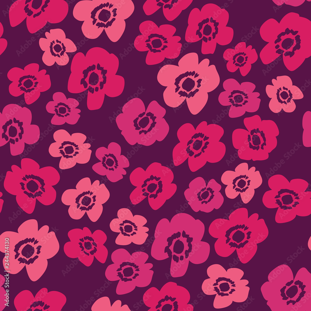 Flower Pattern. Endless Background. Seamless Flower Pattern. Endless Background. Seamless
