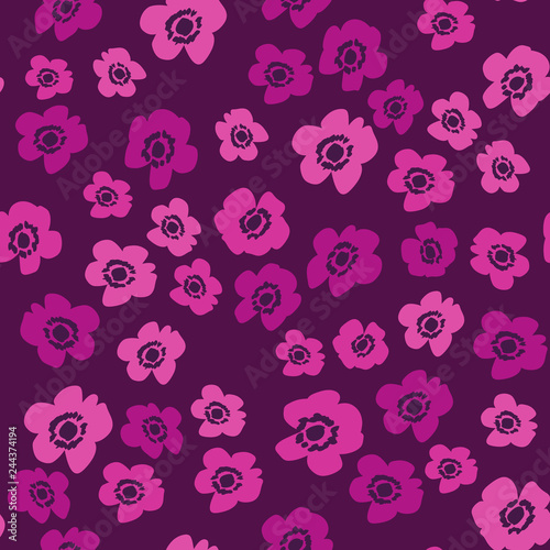 Flower Pattern. Endless Background. Seamless