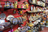 Olvera Street, Los Angeles, Dia de los muertos mexican ceramics 