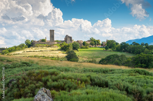 La Garde-Guérin, fortified village in Lozère,France. photo