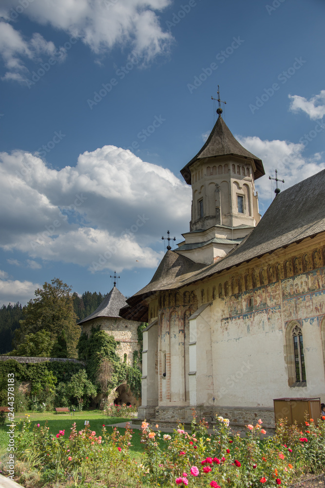 Romania, Moldovita Monastery,September ,2017,inner  yard