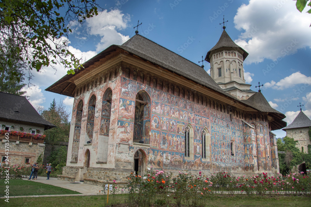 Romania, Moldovita Monastery,September ,2017,inner  yard