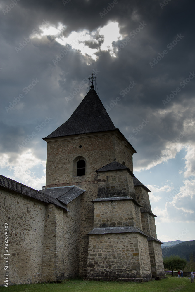  Vatra Moldovitei, Romania, Moldovita Monastery,September ,2017,defensive wall