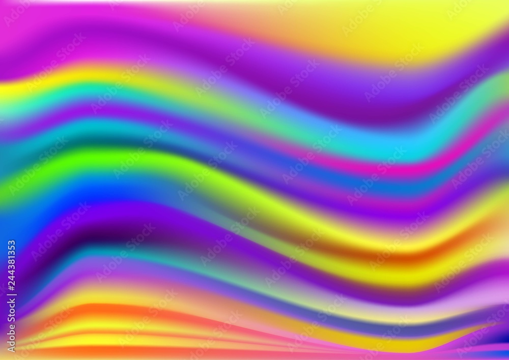 Modern colorful flow poster liquid wave shape