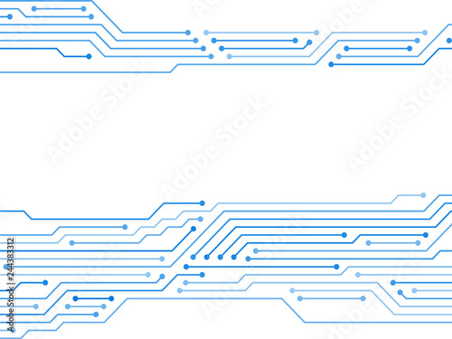 Blue circuit board or motherboard texture vector photo