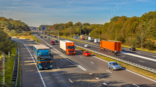 Evening Traffic seen from Above