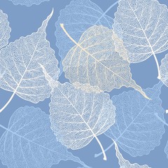 Sierkussen Bladnerven patronen Skeletbladeren naadloos botanisch patroon  © olga_igorevna