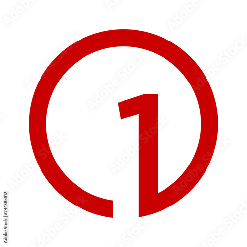 Number one 1 logo icon design template elements
