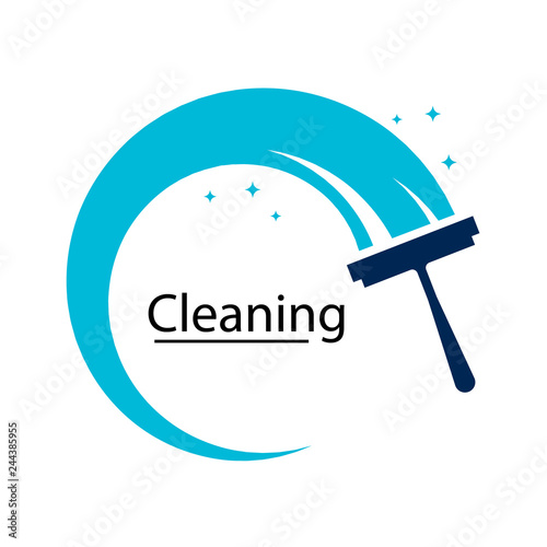 cleaning clean service logo icon
