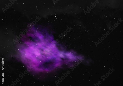 Small part of an infinite star field. 3D rendering