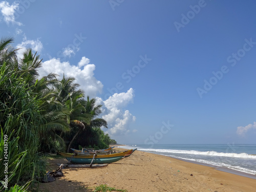 Fototapeta Naklejka Na Ścianę i Meble -  Scenic View Of Beach Against Sky in Kalutara, Sri Lanka